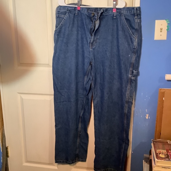 MEN’S RK BRAND BLUE CARPENTER JEANS SIZE 42X31 - Picture 4 of 16